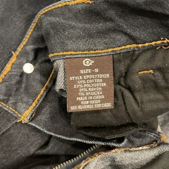 Celebrity Pink Jeans sz 9 dark blue stretch with front zip  and pockets - Picture 6 of 10